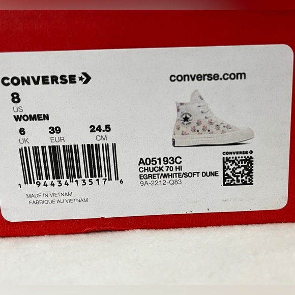 CONVERSE All Star Gran-Z Floral High-tops. NEW IN BOX - Picture 16 of 16